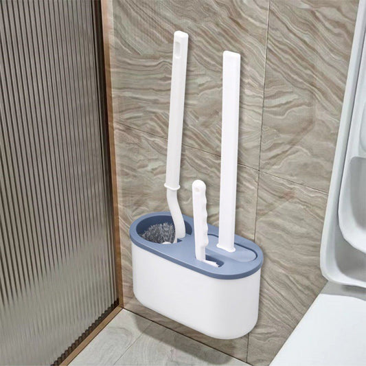 Brosse WC 2-en-1 avec Support Mural.